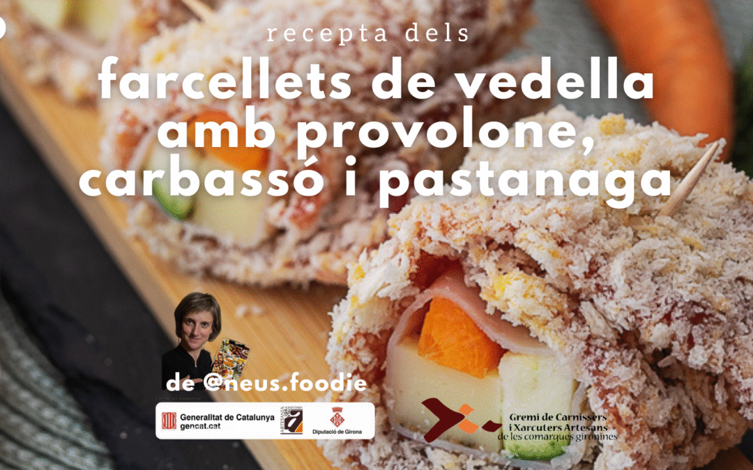 Farcellets de vedella amb provolone, carbassó i pastanaga.