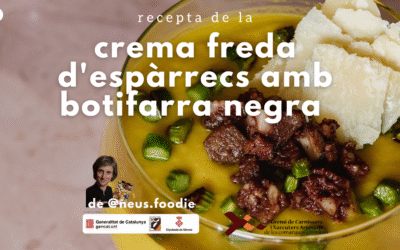 Crema freda d’espàrrecs amb botifarra negra