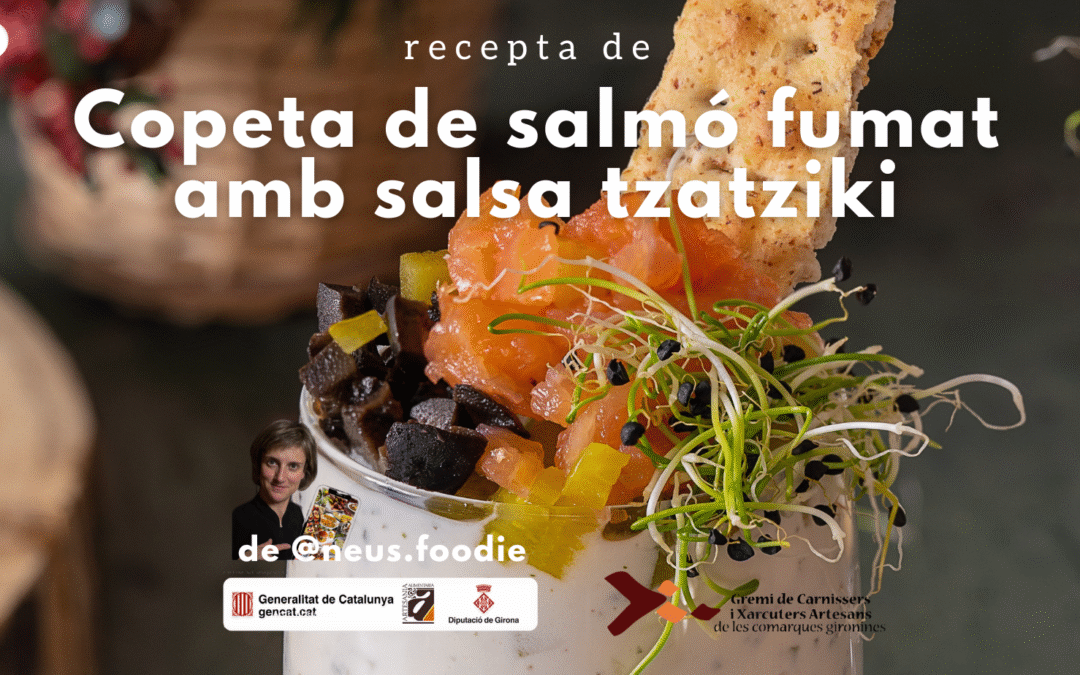 Copeta de salmó fumat amb salsa tzatziki