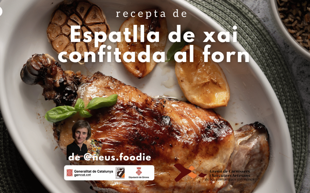 Espatlla de xai confitada al forn a baixa temperatura