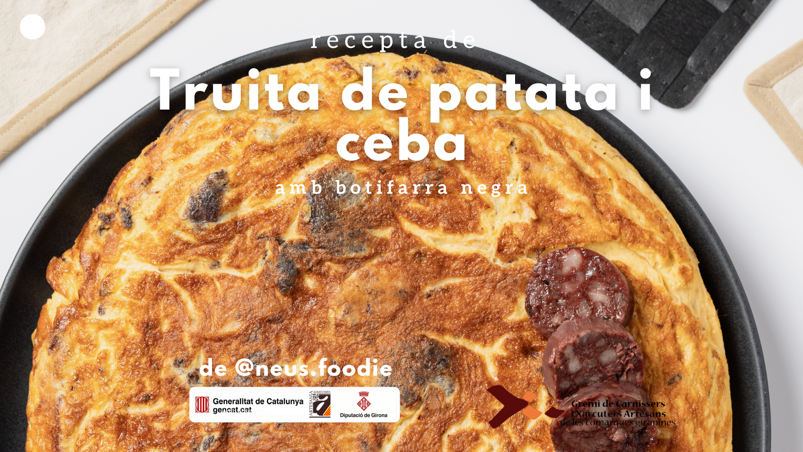 Truita de patata i ceba amb botifarra negra